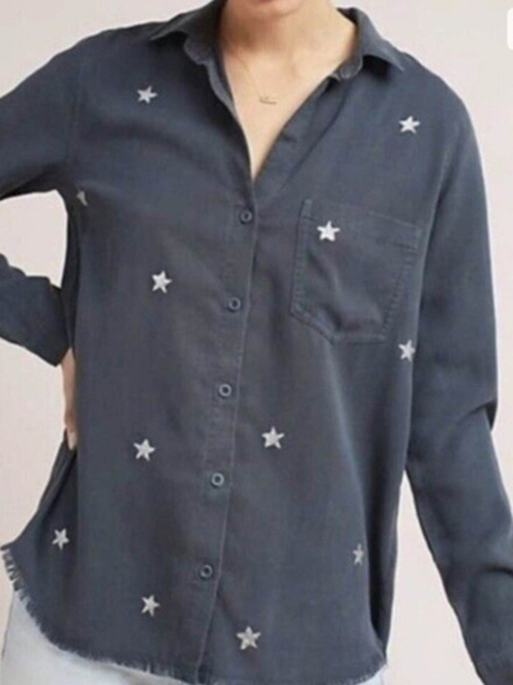 cloth & stone Charcoal Top with Cream Label Small